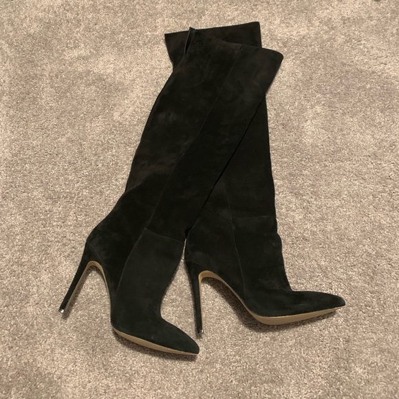 Aldo Shoes - Aldo Over The Knee Suede Black Boots